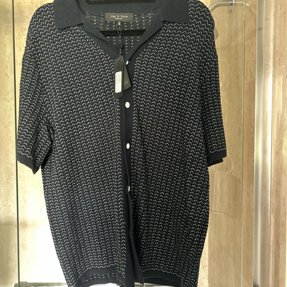 Rag & Bone navy and White Knit cardigan. NWT - Picture 1 of 5